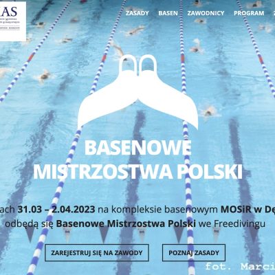 Zapisy na Basenowe Mistrzostwa Polski we Freedivingu CMAS